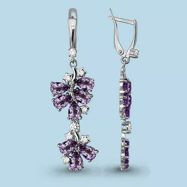 Серьги, артикул LV4446304А, серебро