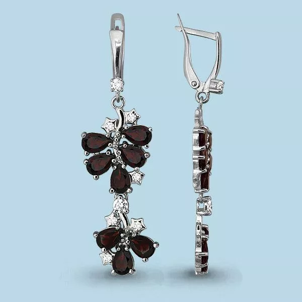 Серьги, серебро, артикул LV4446303А