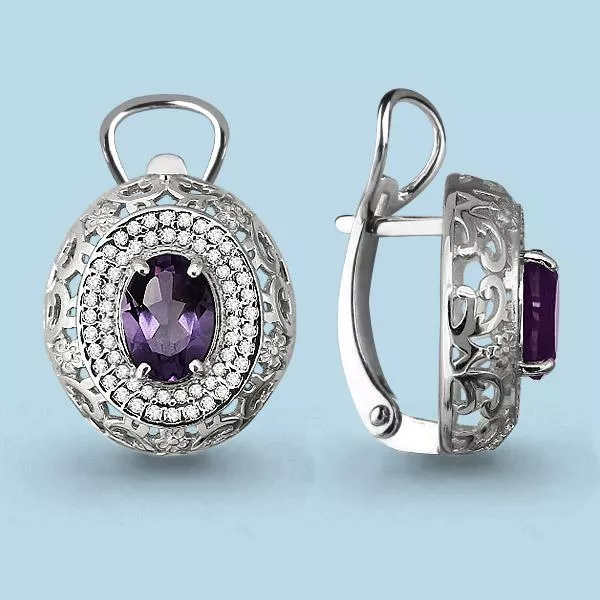 Серьги, серебро, артикул LV4444004А