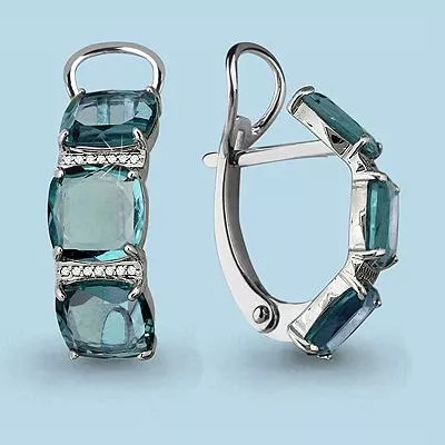 Серьги, серебро, артикул LV4441302А