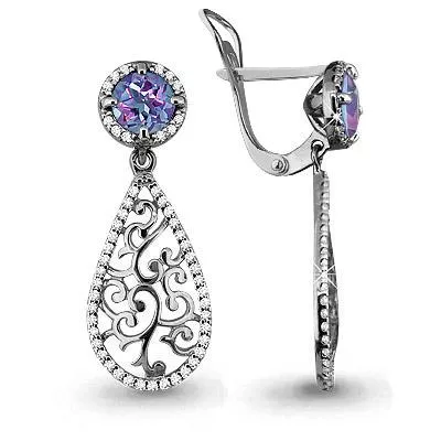 Серьги из серебра, артикул LV4437125А