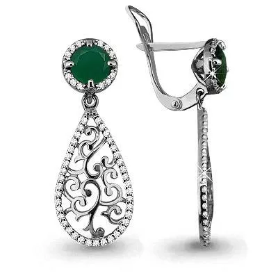 Серьги, серебро, артикул LV4437109А