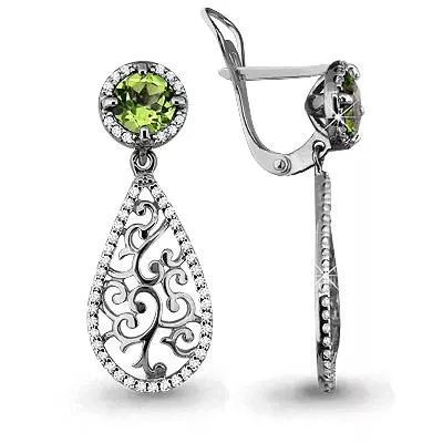 Серьги из серебра, артикул LV4437107А