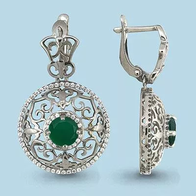 Серьги, серебро, артикул LV4429109А