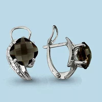 Серьги, серебро, артикул LV4420101А