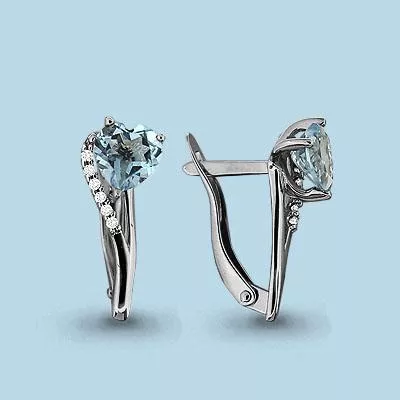 Серьги, серебро, артикул LV4412402А