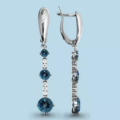 Серьги, серебро, артикул LV4410808А