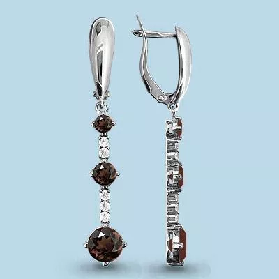 Серьги, серебро, артикул LV4410801А