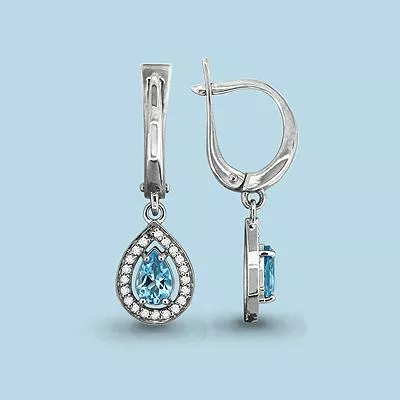 Серьги, серебро, артикул LV4410205А