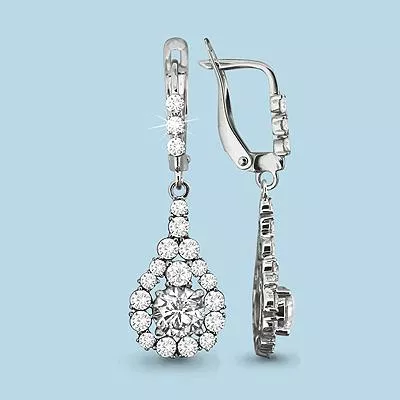 Серьги из серебра, артикул LV44097А