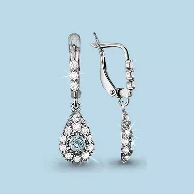 Серьги, серебро, артикул LV4409602А