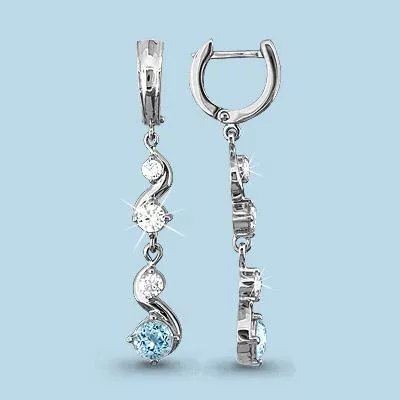 Серьги, серебро, артикул LV4409202А