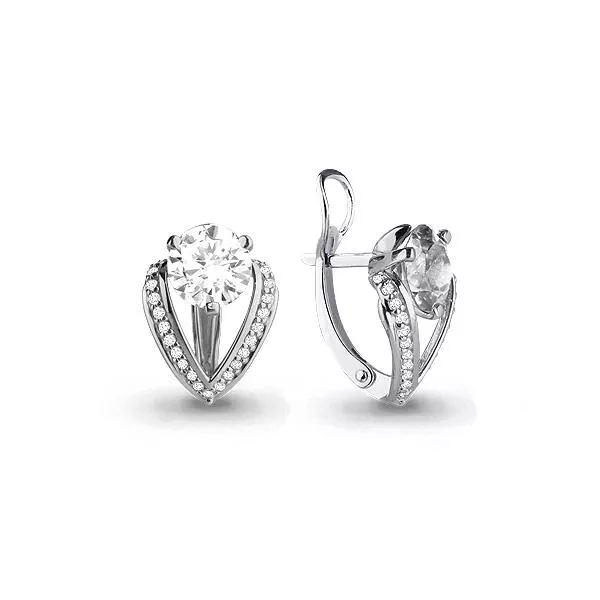 Серьги, серебро, артикул LV44019А