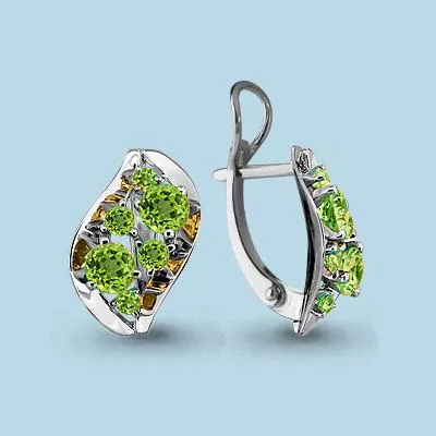 Серьги, серебро, артикул LV4401807