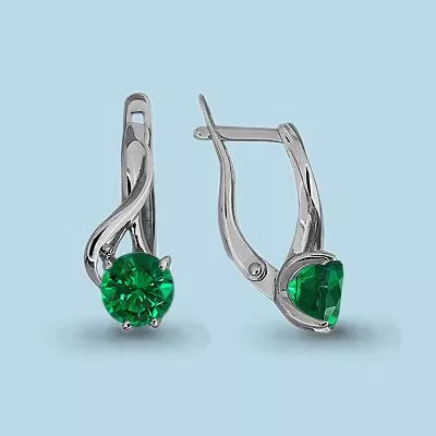 Серьги, серебро, артикул LV44016П