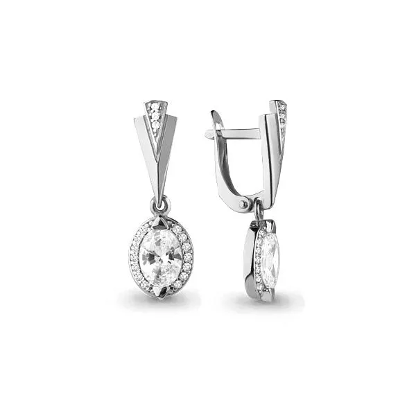 Серьги, серебро, артикул LV43879А