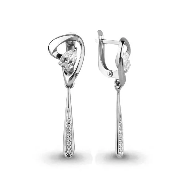 Серьги, серебро, артикул LV43877А