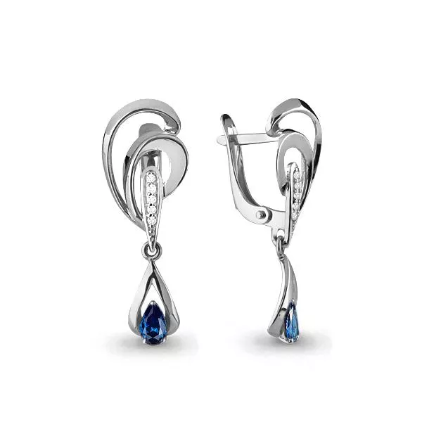 Серьги из серебра, артикул LV43875Б