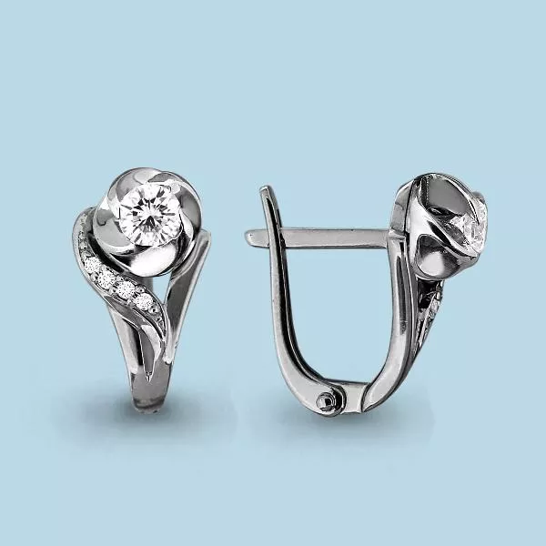 Серьги, серебро, артикул LV43765А