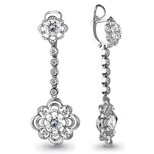 Серьги, артикул LV43759А, серебро