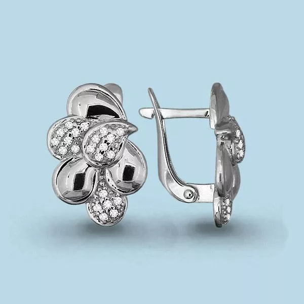 Серьги, серебро, артикул LV43724А