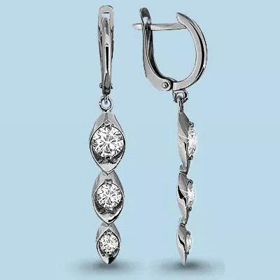 Серьги, артикул LV43686, серебро