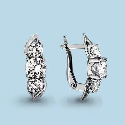 Серьги, серебро, артикул LV43667