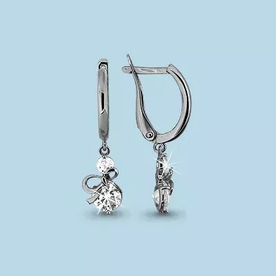 Серьги из серебра, артикул LV43117