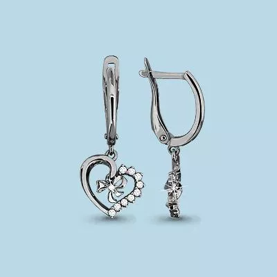 Серьги, серебро, артикул LV43092А