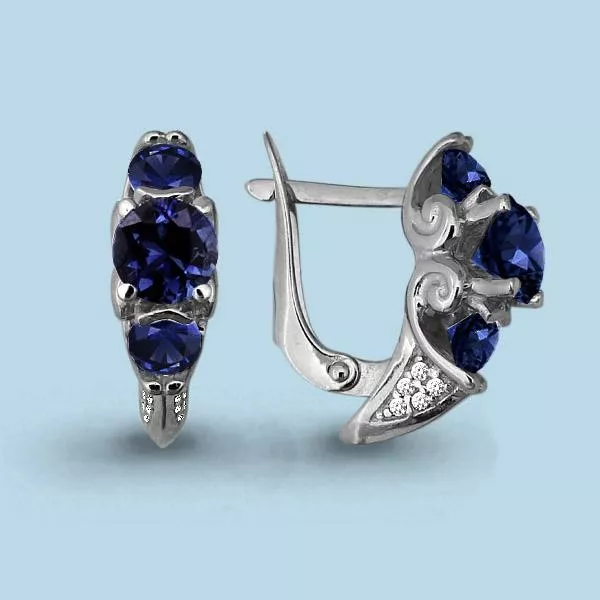 Серьги, артикул LV42982Б, серебро