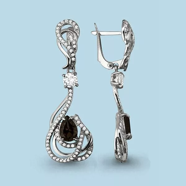 Серьги, артикул LV4296001А, серебро