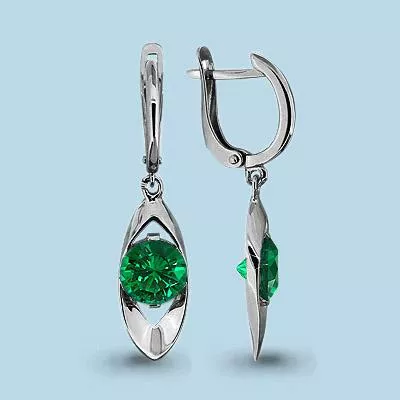 Серьги, серебро, артикул LV42899П