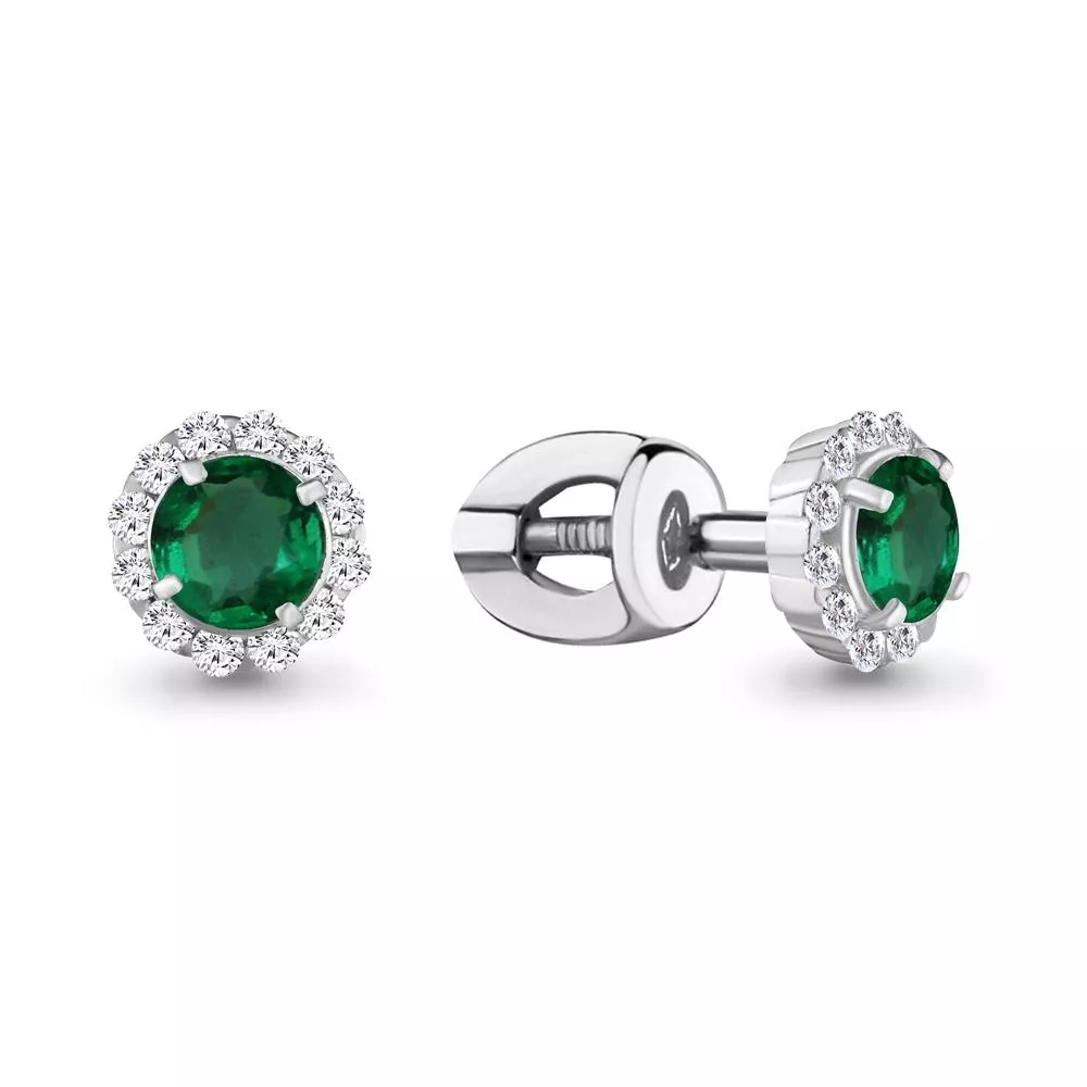 Серьги, серебро, артикул LV42884Г