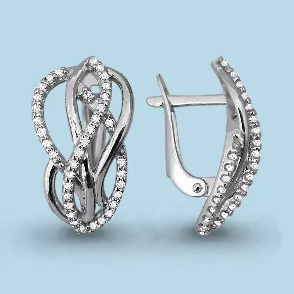 Серьги, серебро, артикул LV42881А