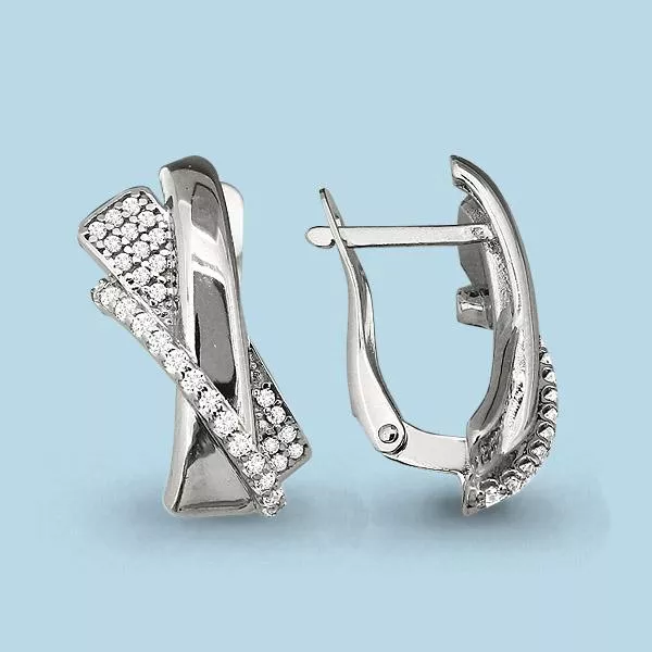 Серьги, серебро, артикул LV42844А