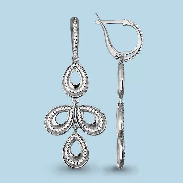 Серьги, серебро, артикул LV42811А