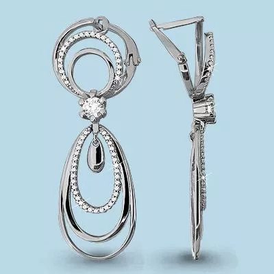 Серьги, артикул LV42747А, серебро