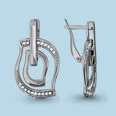Серьги, серебро, артикул LV42737А