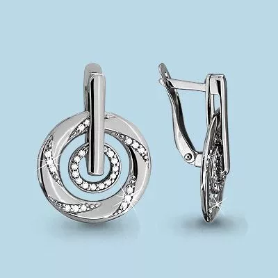 Серьги, серебро, артикул LV42734А