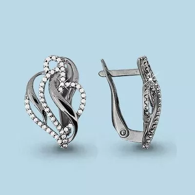 Серьги, серебро, артикул LV42701А