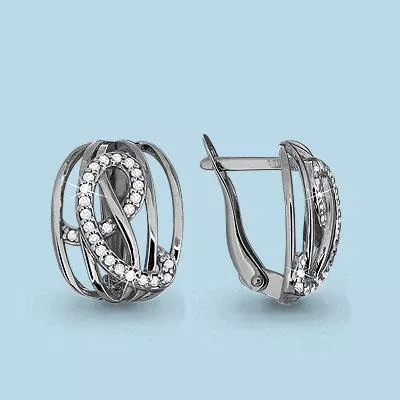 Серьги, серебро, артикул LV42597А