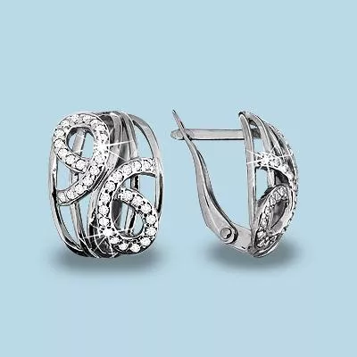 Серьги, артикул LV42596А, серебро