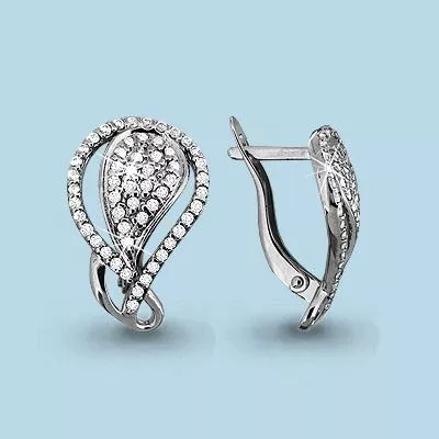 Серьги, серебро, артикул LV42584А