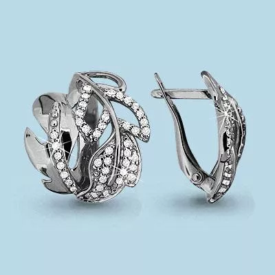 Серьги, серебро, артикул LV42581А