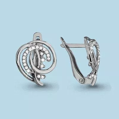 Серьги, серебро, артикул LV42550А