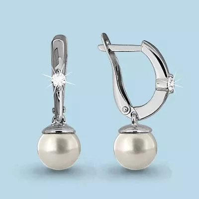 Серьги, серебро, артикул LV42517