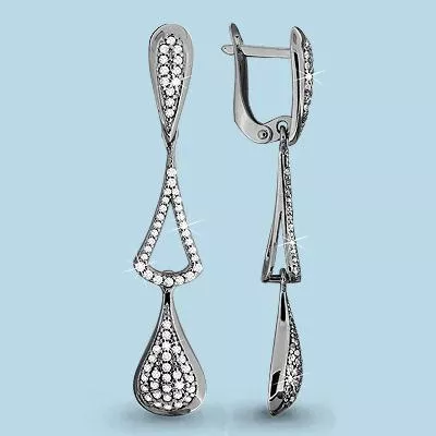 Серьги, артикул LV42495А, серебро