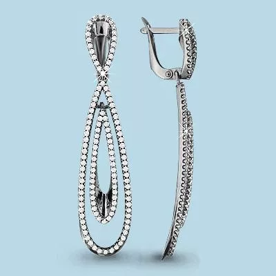 Серьги из серебра, артикул LV42490А