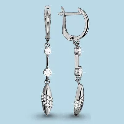 Серьги, серебро, артикул LV42477А