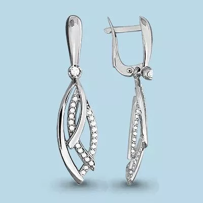 Серьги, серебро, артикул LV42444А